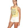 Volcom Womens to The Bank Organic Cotton Graphic Tank Top – Relaxed Boxy Fit, Breezy Summer Style(Citron)