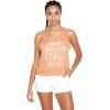 Volcom Womens to The Bank Organic Cotton Graphic Tank Top – Relaxed Boxy Fit, Breezy Summer Style(Clay)