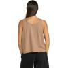 Volcom Womens to The Bank Organic Cotton Graphic Tank Top – Relaxed Boxy Fit, Breezy Summer Style(Hazelnut)