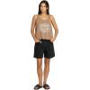 Volcom Womens to The Bank Organic Cotton Graphic Tank Top – Relaxed Boxy Fit, Breezy Summer Style(Hazelnut)