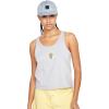 Volcom Womens to The Bank Organic Cotton Graphic Tank Top – Relaxed Boxy Fit, Breezy Summer Style(Moonbeam)