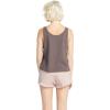 Volcom Womens to The Bank Organic Cotton Graphic Tank Top – Relaxed Boxy Fit, Breezy Summer Style(Slate Grey)