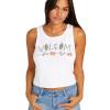 Volcom Womens to The Bank Organic Cotton Graphic Tank Top – Relaxed Boxy Fit, Breezy Summer Style(White)