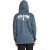 Volcom mens Pullover Logo Fleece Hooded Sweatshirt – Soft Brushed Interior, Classic Fit, Kangaroo Pocket, Ribbed Cuffs & Hem(Airwalk Dark Slate)