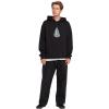 Volcom mens Pullover Logo Fleece Hooded Sweatshirt – Soft Brushed Interior, Classic Fit, Kangaroo Pocket, Ribbed Cuffs & Hem(Black Black)