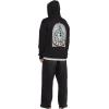 Volcom mens Pullover Logo Fleece Hooded Sweatshirt – Soft Brushed Interior, Classic Fit, Kangaroo Pocket, Ribbed Cuffs & Hem(Black Black)