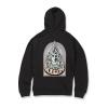 Volcom mens Pullover Logo Fleece Hooded Sweatshirt – Soft Brushed Interior, Classic Fit, Kangaroo Pocket, Ribbed Cuffs & Hem(Black Black)