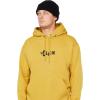 Volcom mens Pullover Logo Fleece Hooded Sweatshirt – Soft Brushed Interior, Classic Fit, Kangaroo Pocket, Ribbed Cuffs & Hem(Honey Gold)