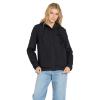Volcom womens Enemy Stone Hooded Zip Front Windbreaker Jacket(Black 1)