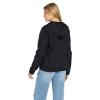 Volcom womens Enemy Stone Hooded Zip Front Windbreaker Jacket(Black 1)