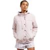 Volcom womens Enemy Stone Hooded Zip Front Windbreaker Jacket(Light Pink)