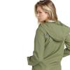 Volcom womens Enemy Stone Hooded Zip Front Windbreaker Jacket(Moss)