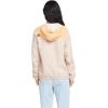 Volcom womens Enemy Stone Hooded Zip Front Windbreaker Jacket(Sand)