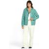 Volcom womens Enemy Stone Hooded Zip Front Windbreaker Jacket(Stormy Blue)