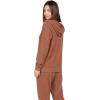 Volcom womens Lil Zip Up Hooded Fleece Sweatshirt(Dark Clay)