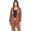 Volcom womens Lil Zip Up Hooded Fleece Sweatshirt(Dark Clay)