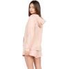 Volcom womens Lil Zip Up Hooded Fleece Sweatshirt(Hazey Pink)