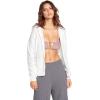 Volcom womens Lil Zip Up Hooded Fleece Sweatshirt(Light Grey Grey)