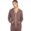 Volcom womens Lil Zip Up Hooded Fleece Sweatshirt(Slate Grey)
