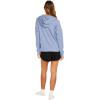 Volcom womens Lil Zip Up Hooded Fleece Sweatshirt(Washed Blue)