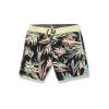 Volcom Mens Bleeding Leaf Mod 18″ Boardshort Trunk(Black Leaf)
