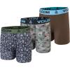 Volcom Mens Boxer Briefs 3 Pack Poly Spandex Performance FLY-LESS Support Boxer Briefs Underwear(Black/Camouflage/Brown)