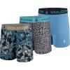 Volcom Mens Boxer Briefs 3 Pack Poly Spandex Performance FLY-LESS Support Boxer Briefs Underwear(Black/Grey/Light Blue)