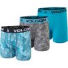 Volcom Mens Boxer Briefs 3 Pack Poly Spandex Performance FLY-LESS Support Boxer Briefs Underwear(Dark Turquoise/Heather Grey/Teal)