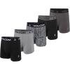Volcom Mens Boxer Briefs 5 Pack Poly Spandex Performance Boxer Briefs Underwear(Black/Grey/Black-white/Black/Grey)