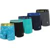Volcom Mens Boxer Briefs 5 Pack Poly Spandex Performance Boxer Briefs Underwear(Blue/Black/Blue/Navy/Grey)