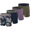 Volcom Mens Boxer Briefs Poly Spandex Performance Boxer Briefs Underwear with Comfort Flex Side Panel- Sleek Modern Look(Hunter Green/Navy/Purple/Multi)