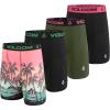 Volcom Mens Boxer Briefs Poly Spandex Performance Boxer Briefs Underwear(Multi/Black/Hunter Green/Black)
