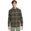 Volcom Mens Caden Plaid Long Sleeve Flannel Shirt – Classic Fit, Button-Front, Soft Brushed Cotton(Dark Olive Green)