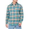 Volcom Mens Caden Plaid Long Sleeve Flannel Shirt – Classic Fit, Button-Front, Soft Brushed Cotton(Light Khaki)