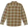 Volcom Mens Caden Plaid Long Sleeve Flannel Shirt – Classic Fit, Button-Front, Soft Brushed Cotton(Mud Brown)