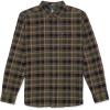 Volcom Mens Caden Plaid Long Sleeve Flannel Shirt – Classic Fit, Button-Front, Soft Brushed Cotton(Squadron Green)