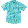 Volcom Mens Regular Marble Floral Short Sleeve Button Down Hawaiian Shirt(Bamboozeled Clearwater)