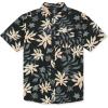 Volcom Mens Regular Marble Floral Short Sleeve Button Down Hawaiian Shirt(Black)