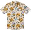 Volcom Mens Regular Marble Floral Short Sleeve Button Down Hawaiian Shirt(Dirty White)