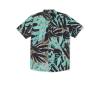 Volcom Mens Regular Marble Floral Short Sleeve Button Down Hawaiian Shirt(Dusty Aqua)
