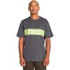 Volcom Mens Striped Knit T-Shirt – Short Sleeve Crewneck Tee, Soft Cotton Jersey(Asphalt Black)