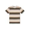 Volcom Mens Striped Knit T-Shirt – Short Sleeve Crewneck Tee, Soft Cotton Jersey(Bone)