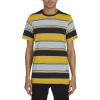Volcom Mens Striped Knit T-Shirt – Short Sleeve Crewneck Tee, Soft Cotton Jersey(Cool Blue)