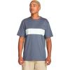 Volcom Mens Striped Knit T-Shirt – Short Sleeve Crewneck Tee, Soft Cotton Jersey(Dark Slate)