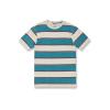 Volcom Mens Striped Knit T-Shirt – Short Sleeve Crewneck Tee, Soft Cotton Jersey(Heather Grey)