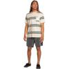 Volcom Mens Striped Knit T-Shirt – Short Sleeve Crewneck Tee, Soft Cotton Jersey(White Flash Warsaw)