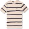 Volcom Mens Striped Knit T-Shirt – Short Sleeve Crewneck Tee, Soft Cotton Jersey(Whitecap Grey)