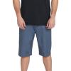 Volcom Mens Vmonty Stretch 22 Chino Shorts – Casual Everyday Wear, Relaxed Fit(Heather Blue)