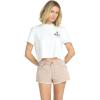 Volcom Womens 1991 Stone High Waisted Cutoff Denim Jean Short(Stone)