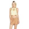 Volcom Women’s Fun Fever Sleeveless Crop Tank Top(Faded Lemon)